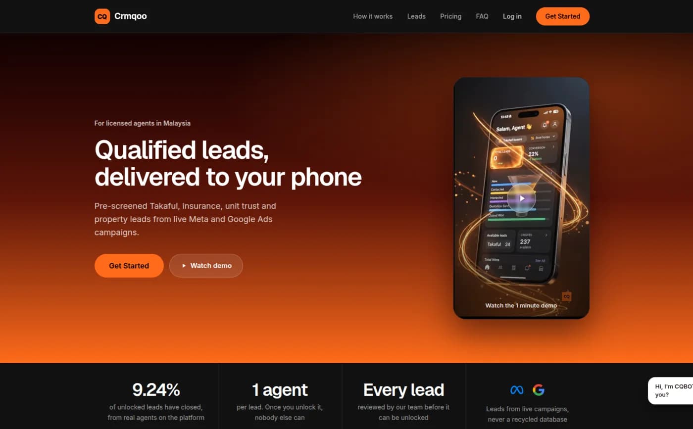 The Crmqoo website