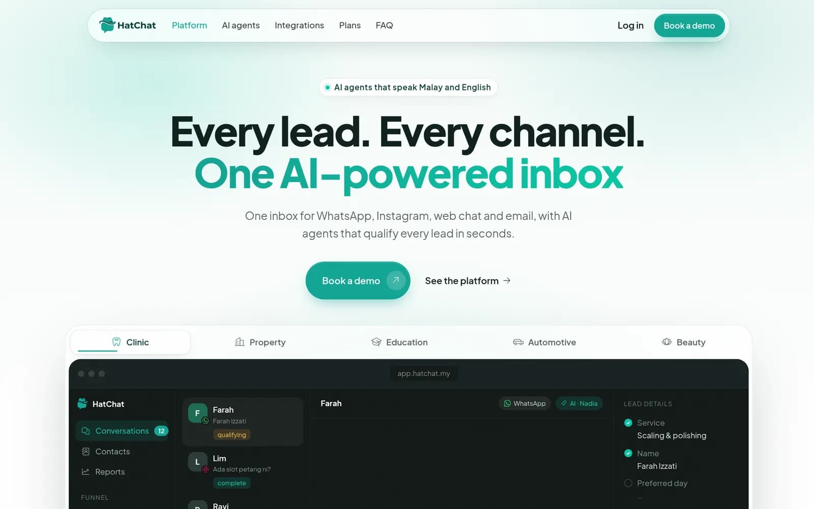 The HatChat website